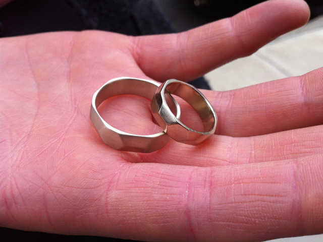 Benzene Wedding Rings